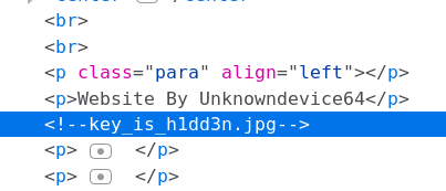 Interesting comment in the HTML source code